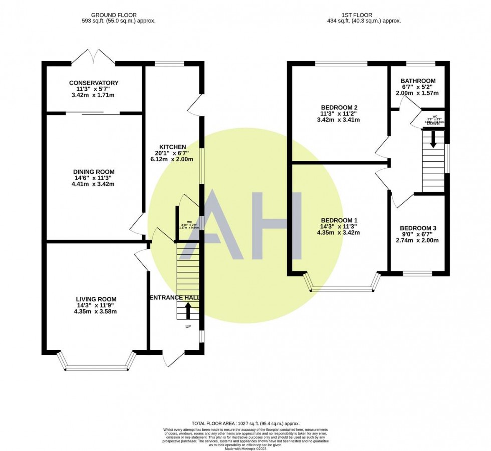Floorplan for Ollerton Avenue, Sale