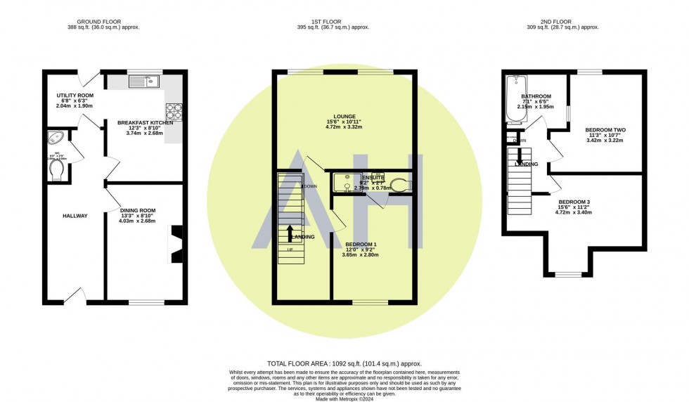 Floorplan for Ruskin Drive, Sale