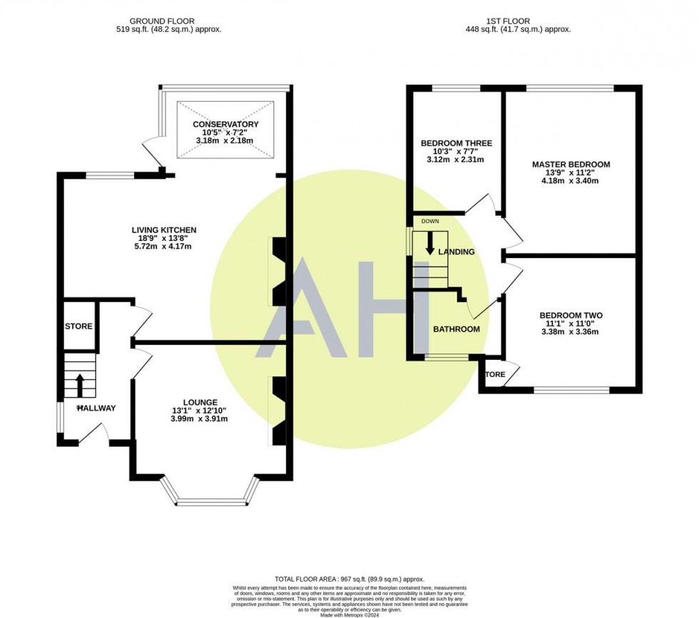 Floorplan for Atkinson Road, Sale