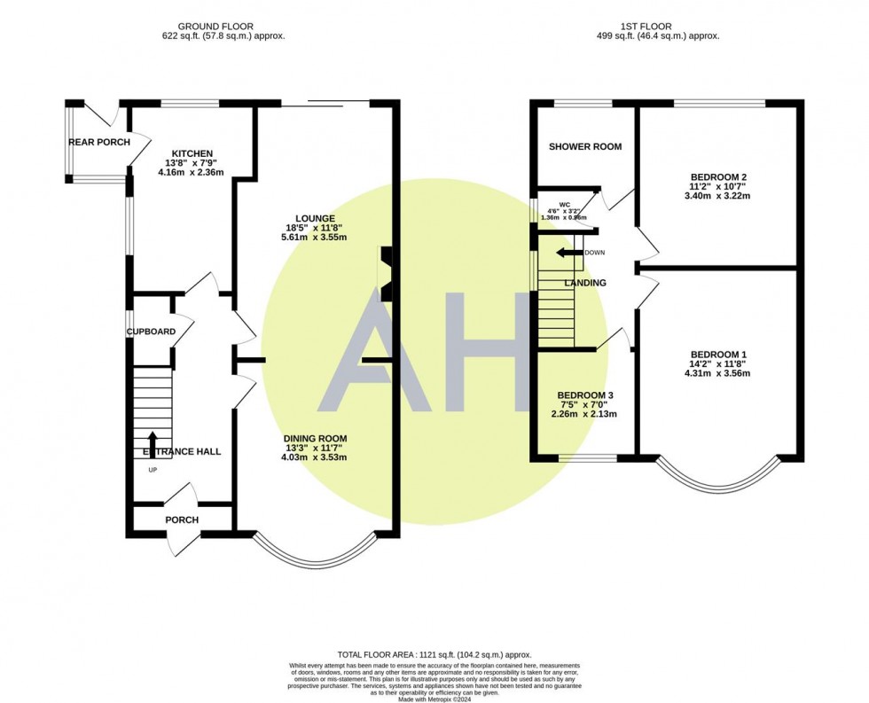 Floorplan for Okehampton Crescent, Sale