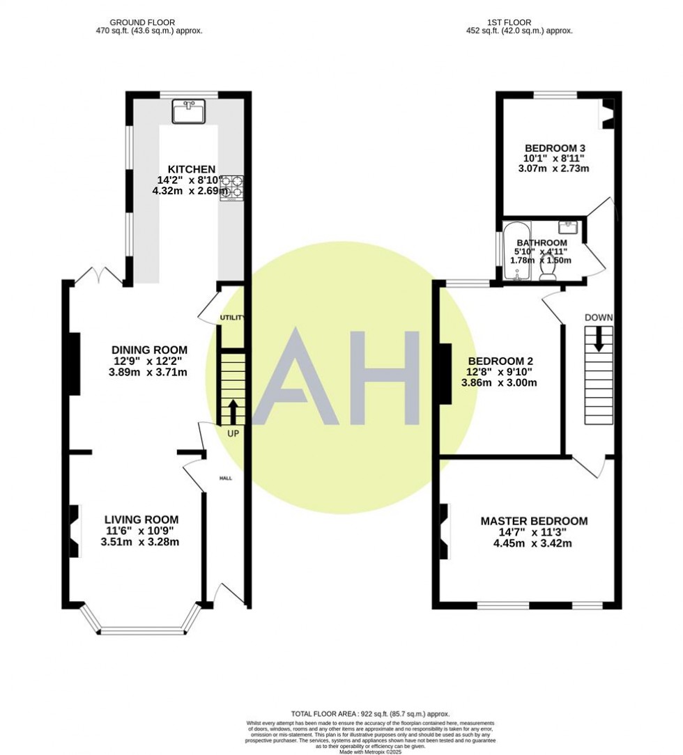 Floorplan for Belmont Road, Sale