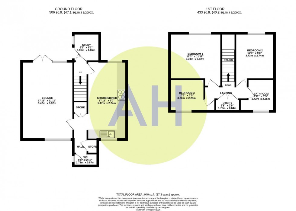 Floorplan for Chepstow Avenue, Sale