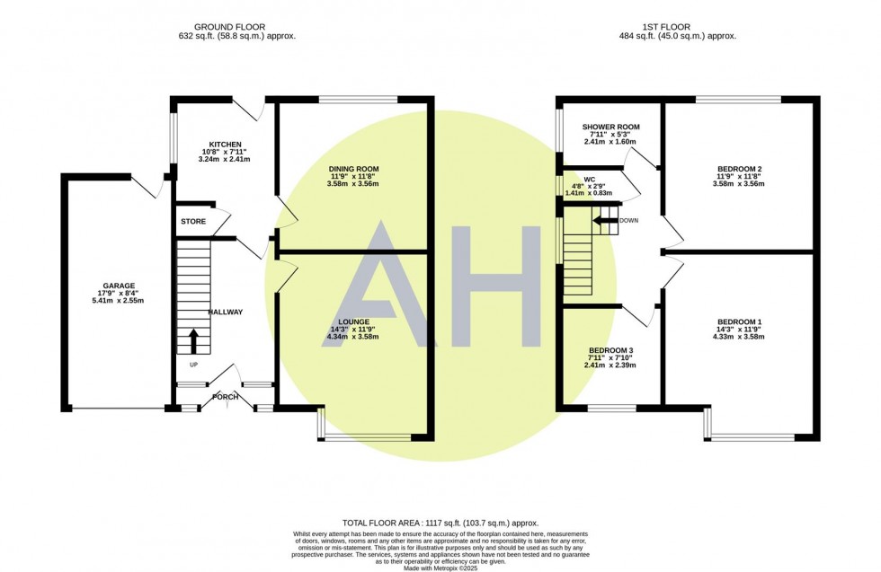 Floorplan for Abbots Close, Sale