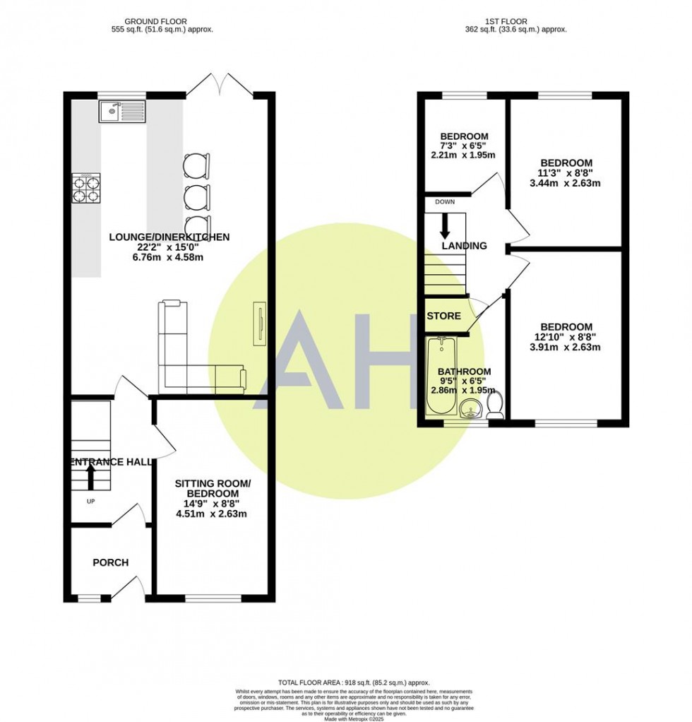 Floorplan for Amberwood Drive, Manchester