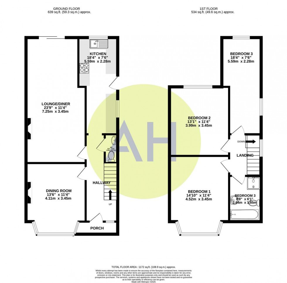 Floorplan for Grosvenor Road, Sale