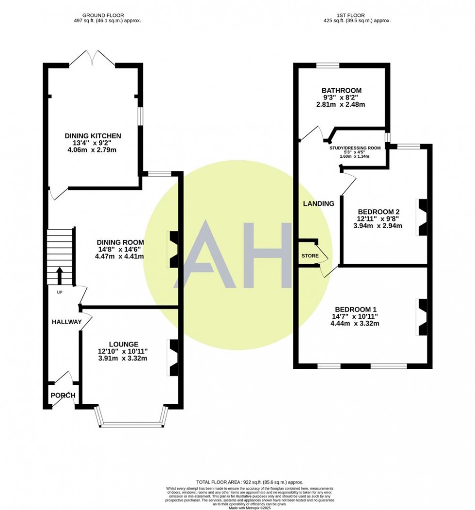 Floorplan for Meadows Road, Sale
