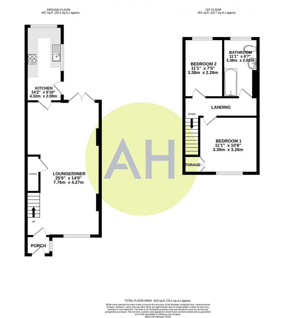Floorplan for Temple Road, Sale
