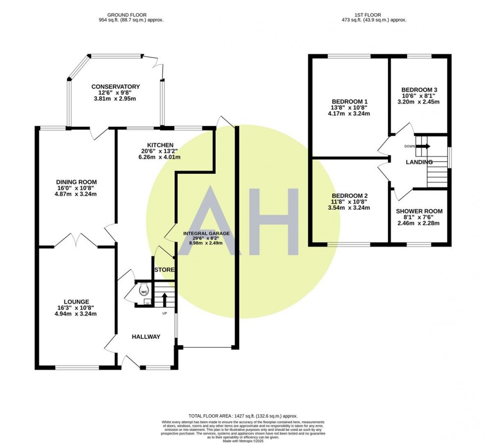 Floorplan for Cranleigh Drive, Brooklands, Sale