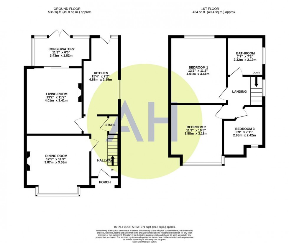 Floorplan for Carrington Lane, Sale