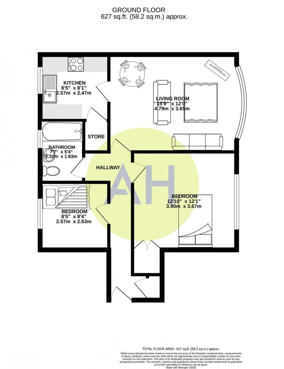 Floorplan for Broad Road, Sale
