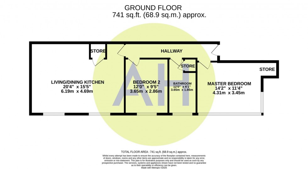 Floorplan for Penthouse at Trident House, Ashton Lane, Sale