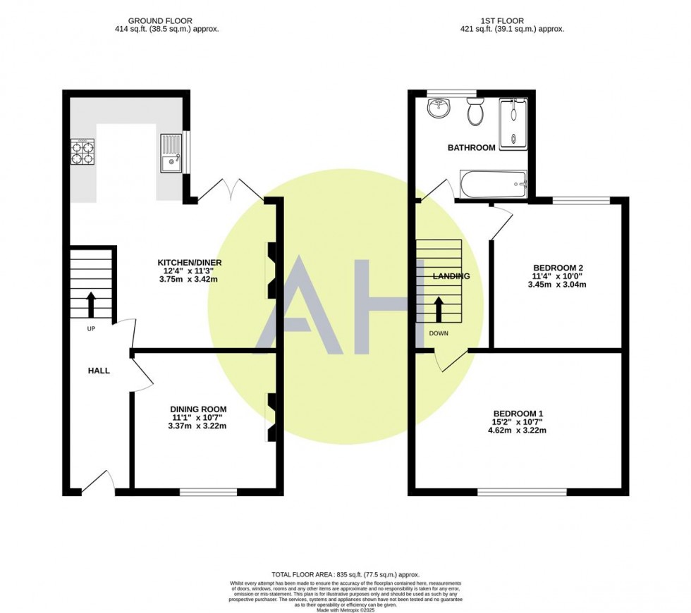 Floorplan for Albion Grove, Sale