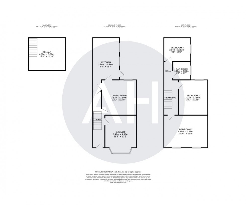 Floorplan for Barton Avenue, Urmston, Manchester