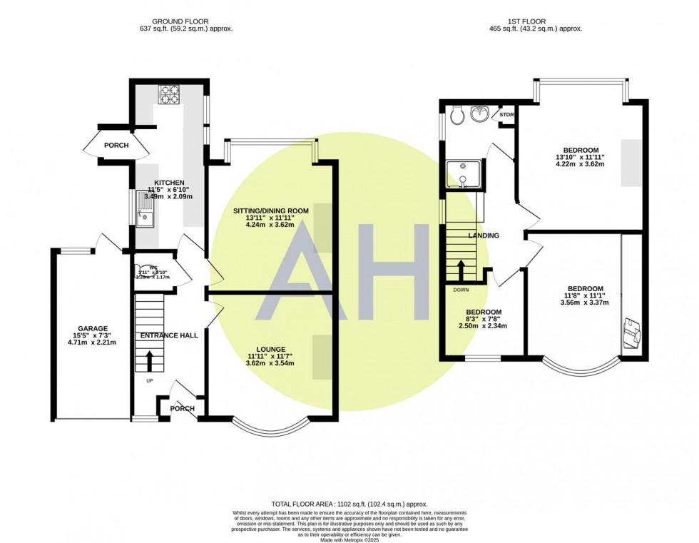 Floorplan for Vernon Avenue, Stretford