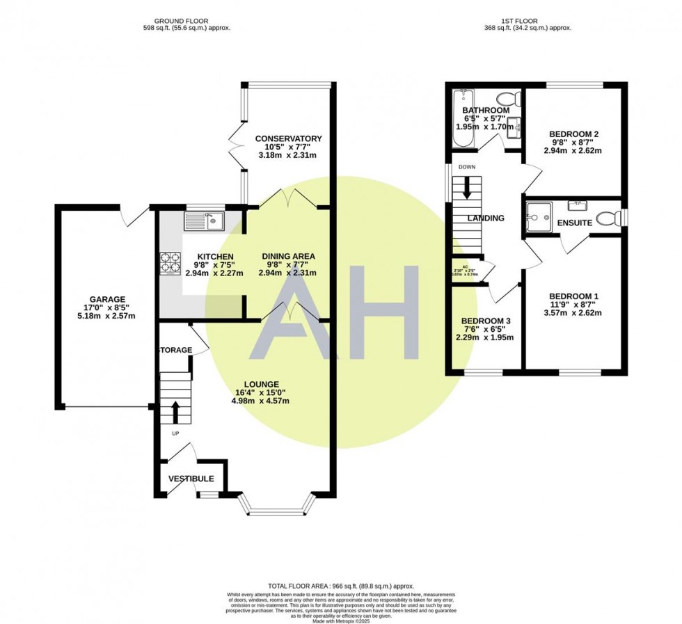 Floorplan for Aysgarth Close, Sale