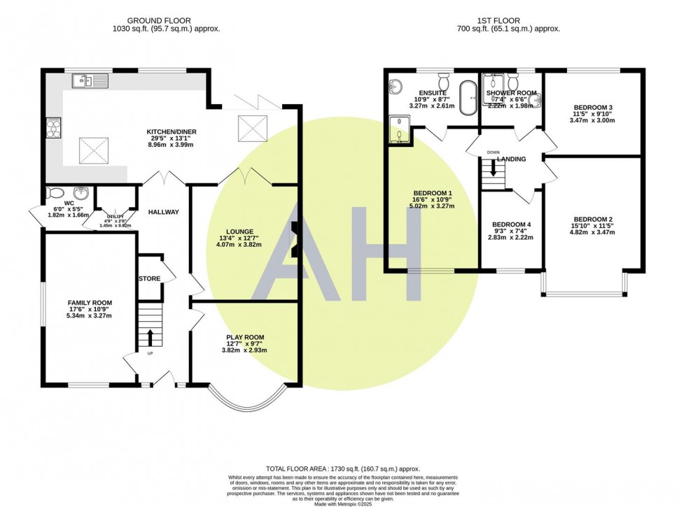 Floorplan for Woodheys Drive, Sale